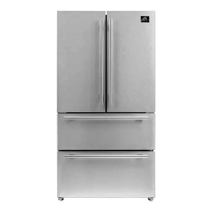 Forno Moena 36 in. 19 cu.ft French Door Counter Depth Refrigerator in Stainless Steel (FFRBI1820-36SB)