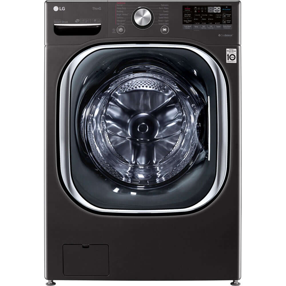 LG 27 Front Load Washer with TurboWash 360 Black Steel WM4500HBA Rustic Kitchen Bath