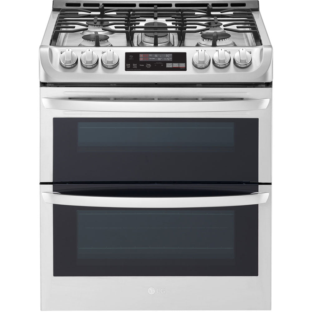 LG 30 in. Gas SlideIn Range with Double Oven and ProBake (LTG4715ST