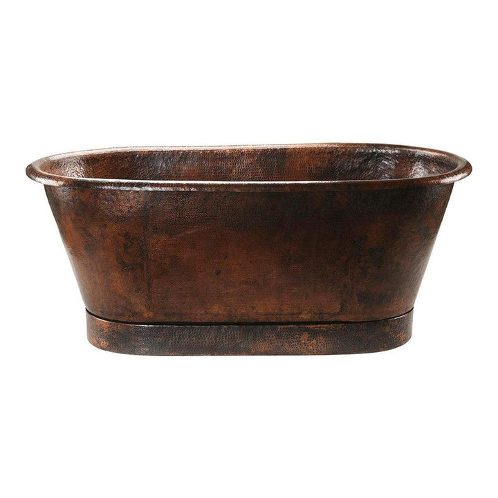 Premier Copper 72 in. Hammered Copper Modern Style Bathtub (BTM72DB)