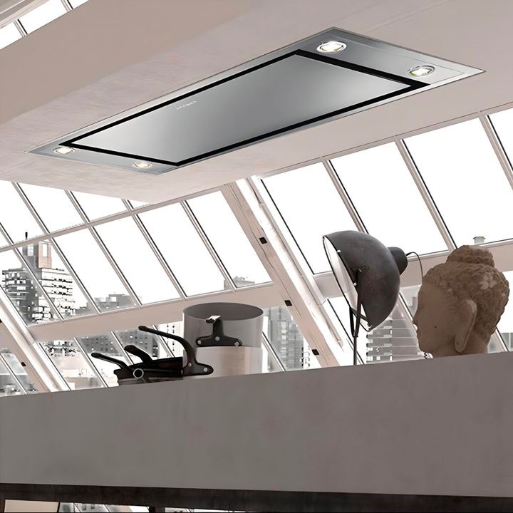 Faber Stratus Isola Stainless Steel Island/Flush Mount Range Hood