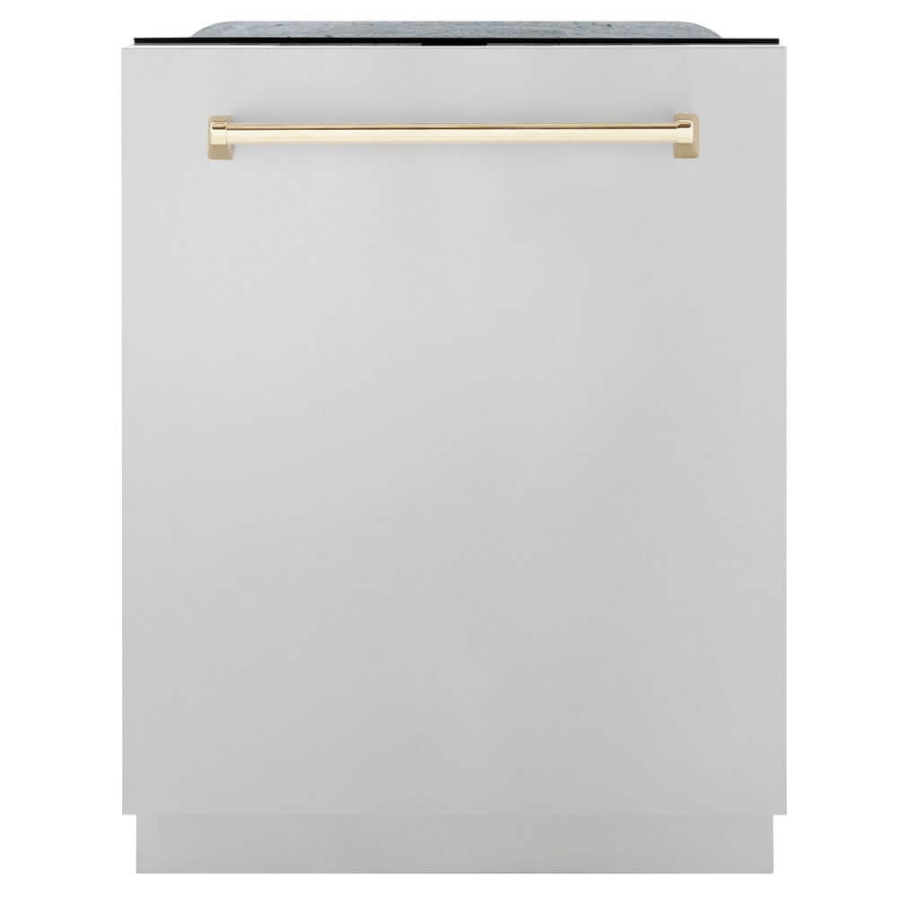 ZLINE Autograph Edition 24" Tall Tub Dishwasher with Gold Handle (DWMTZ
