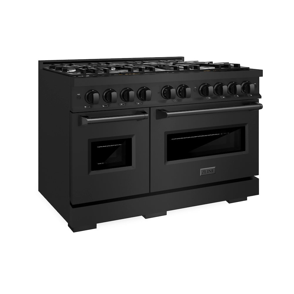 ZLINE 48" Classic Dual Fuel Range in Black Stainless (CDRB48) Rustic