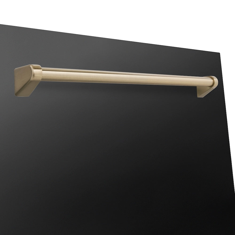 ZLINE Autograph Edition 24" Tallac Dishwasher Panel in Black Stainless