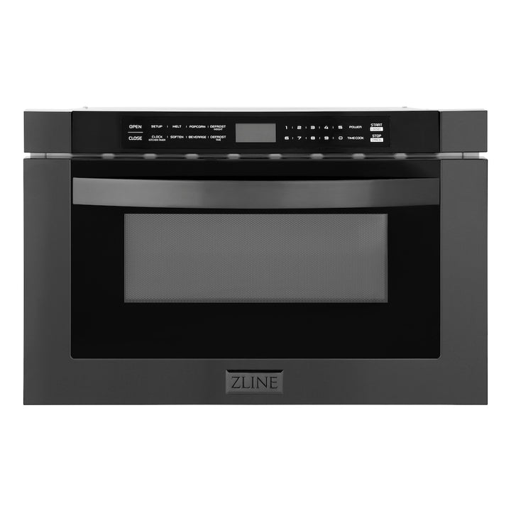 ZLINE 24 in. 1.2 cu. ft. Built-in Microwave Drawer in Black Stainless Steel (MWD-1-BS)