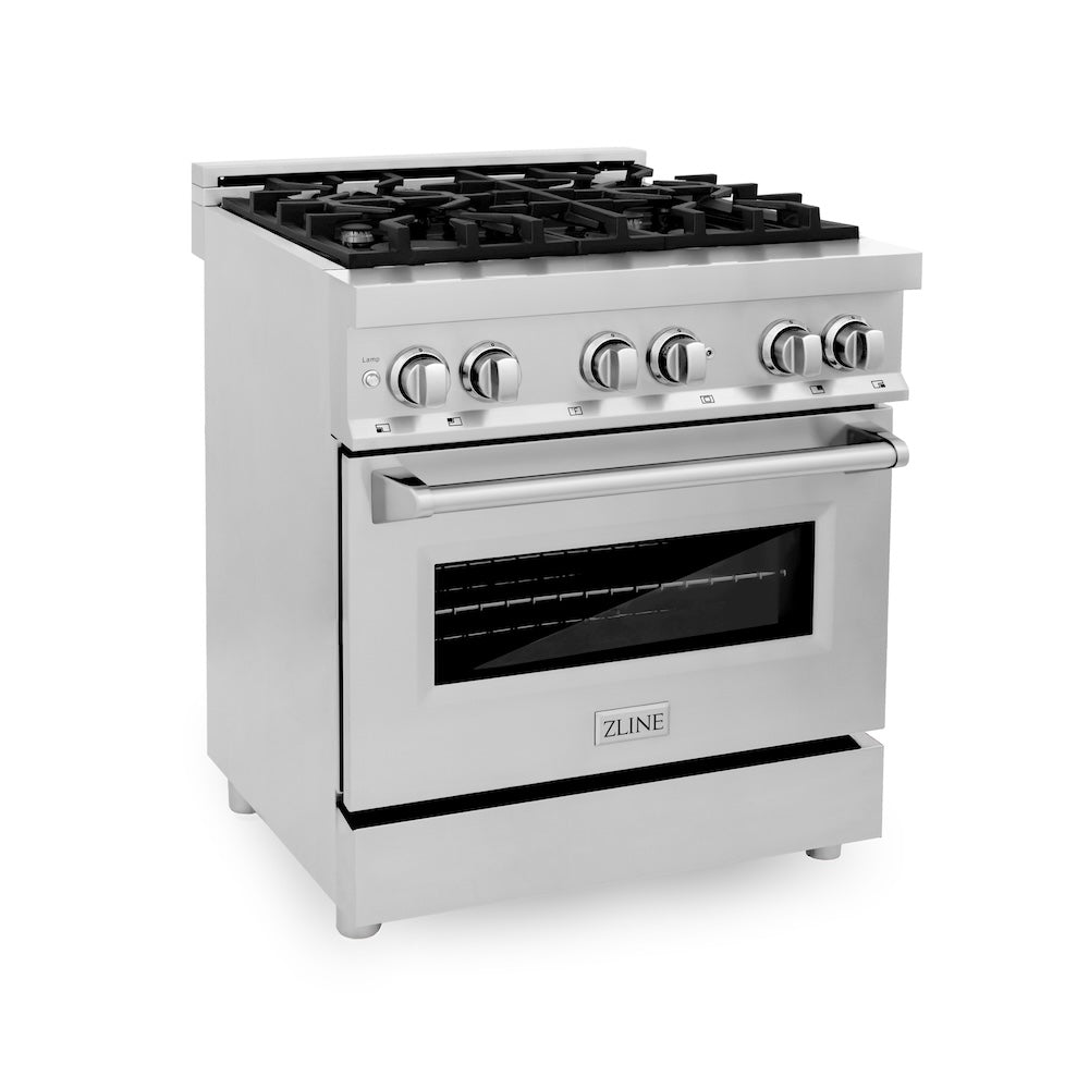 ZLINE 30" Dual Fuel Range with Gas Stove and Electric Oven (RA30