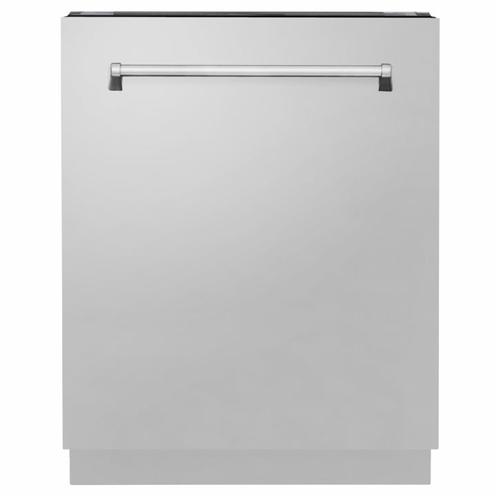 ZLINE 24 in. Tallac Series 3rd Rack Dishwasher with Auto Door Open Drying, 51dBa, Stainless Steel Panel (DWV-304-24)
