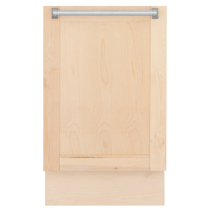 ZLINE 18 in. Tallac Series 3rd Rack Dishwasher with Auto Door Open Drying, 51dBa, Unfinished Wood Panel (DWV-UF-18)
