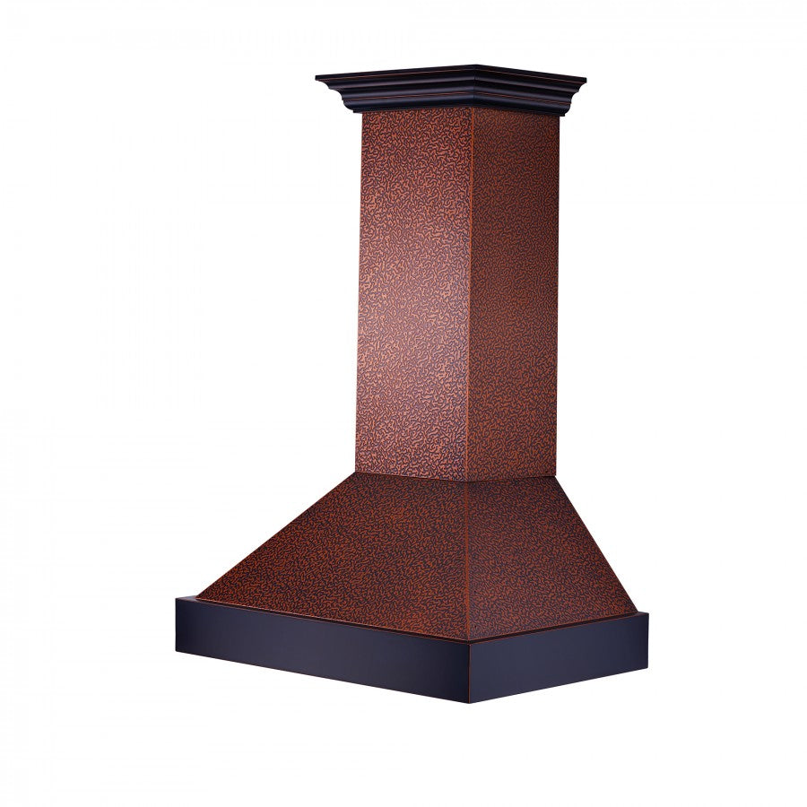 ZLINE Designer Wall Mount Range Hood Embossed Copper (655EBXXX